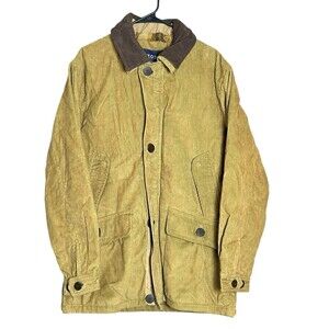 Vintage Corduroy Chore Barn Jacket Mens Plaid Lined Heavyweight Denim Med IZOD